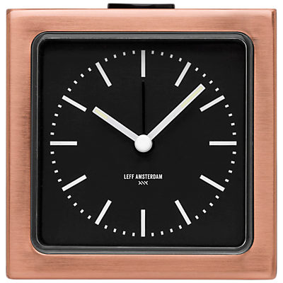 LEFF Amsterdam Block Alarm Clock, Copper